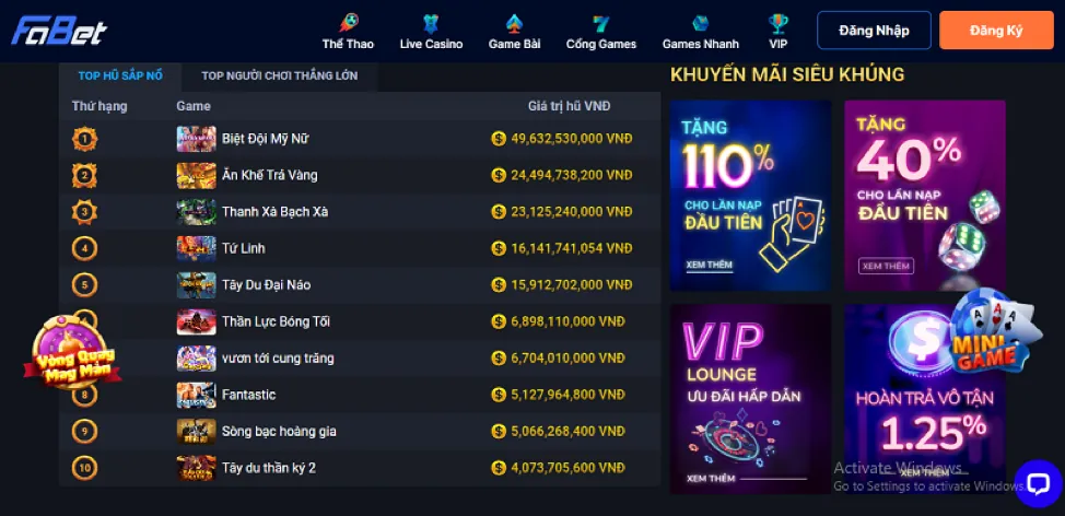 Khuyến mãi nạp tiền hàng ngày 58win Bet